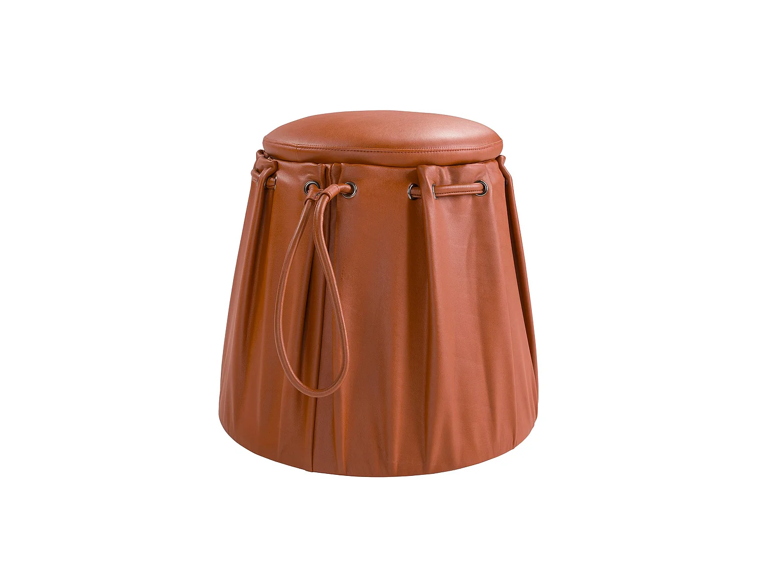 Pouf in pelle arancione Caldera 5160 ANGEL CERDA