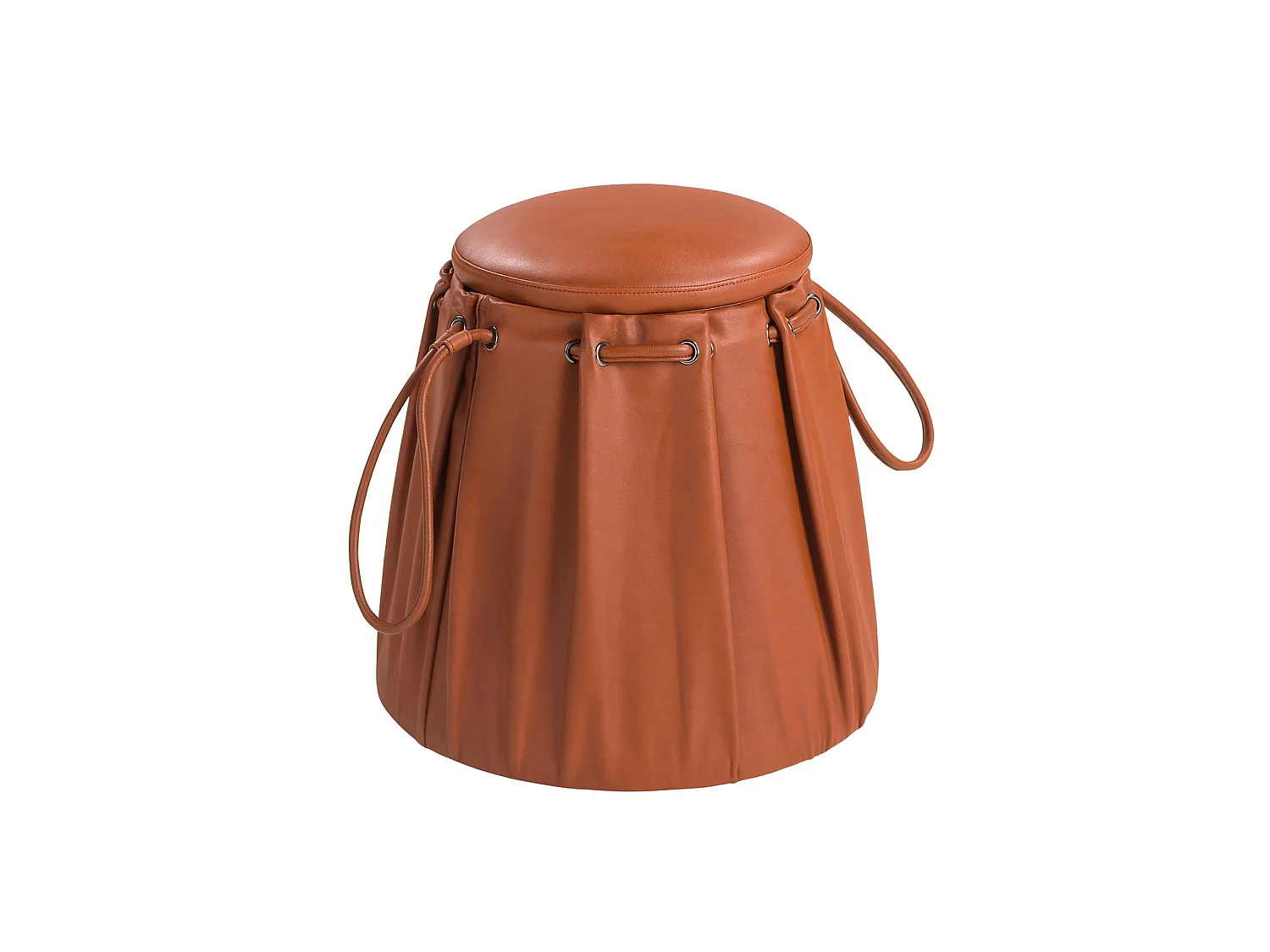Pouf in pelle arancione Caldera 5160 ANGEL CERDA