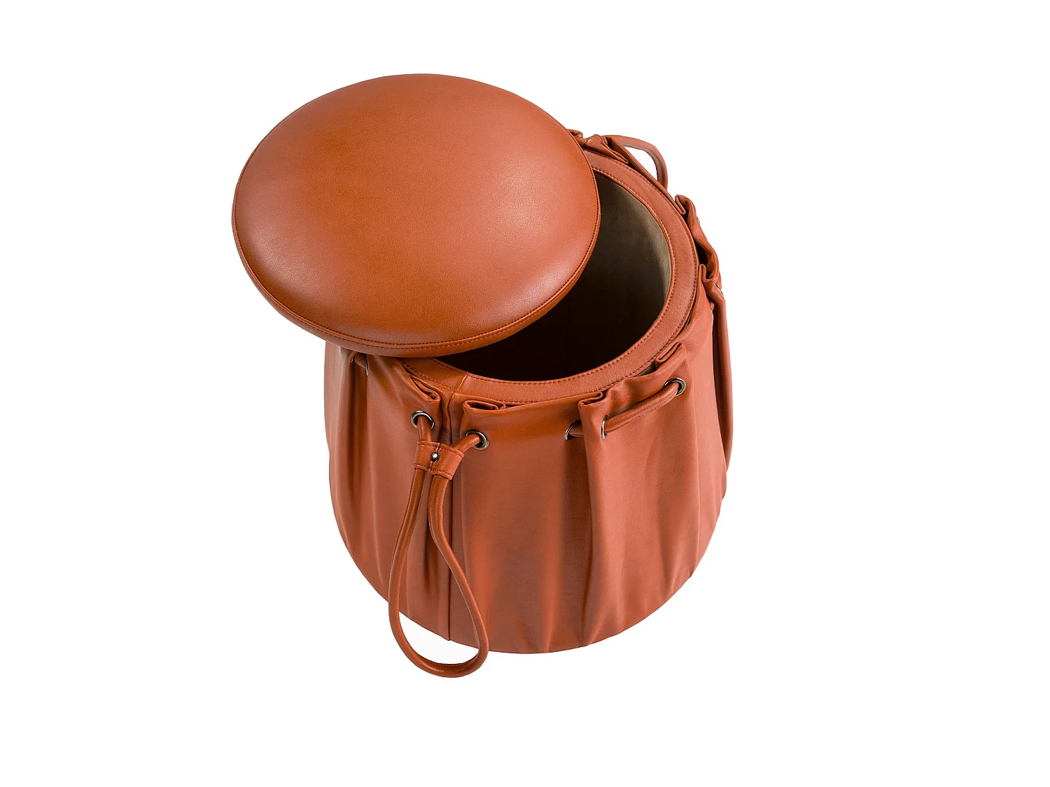 Pouf in pelle arancione Caldera 5160 ANGEL CERDA