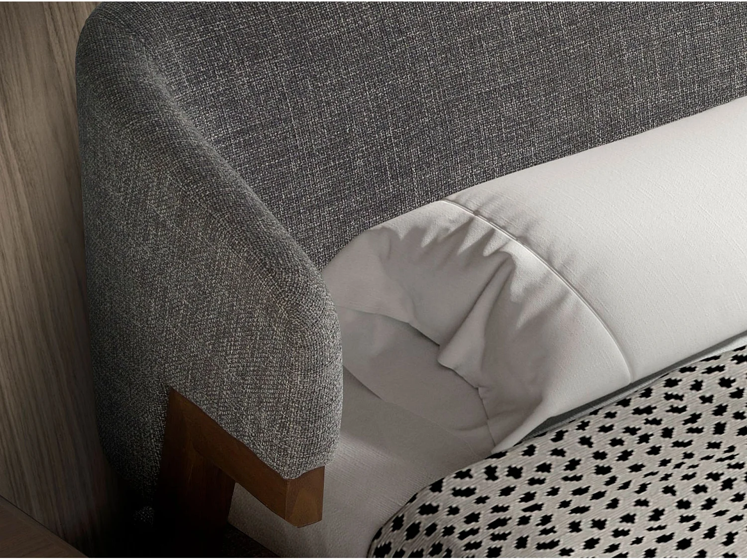 Lit en tissu gris 7173 ANGEL CERDA