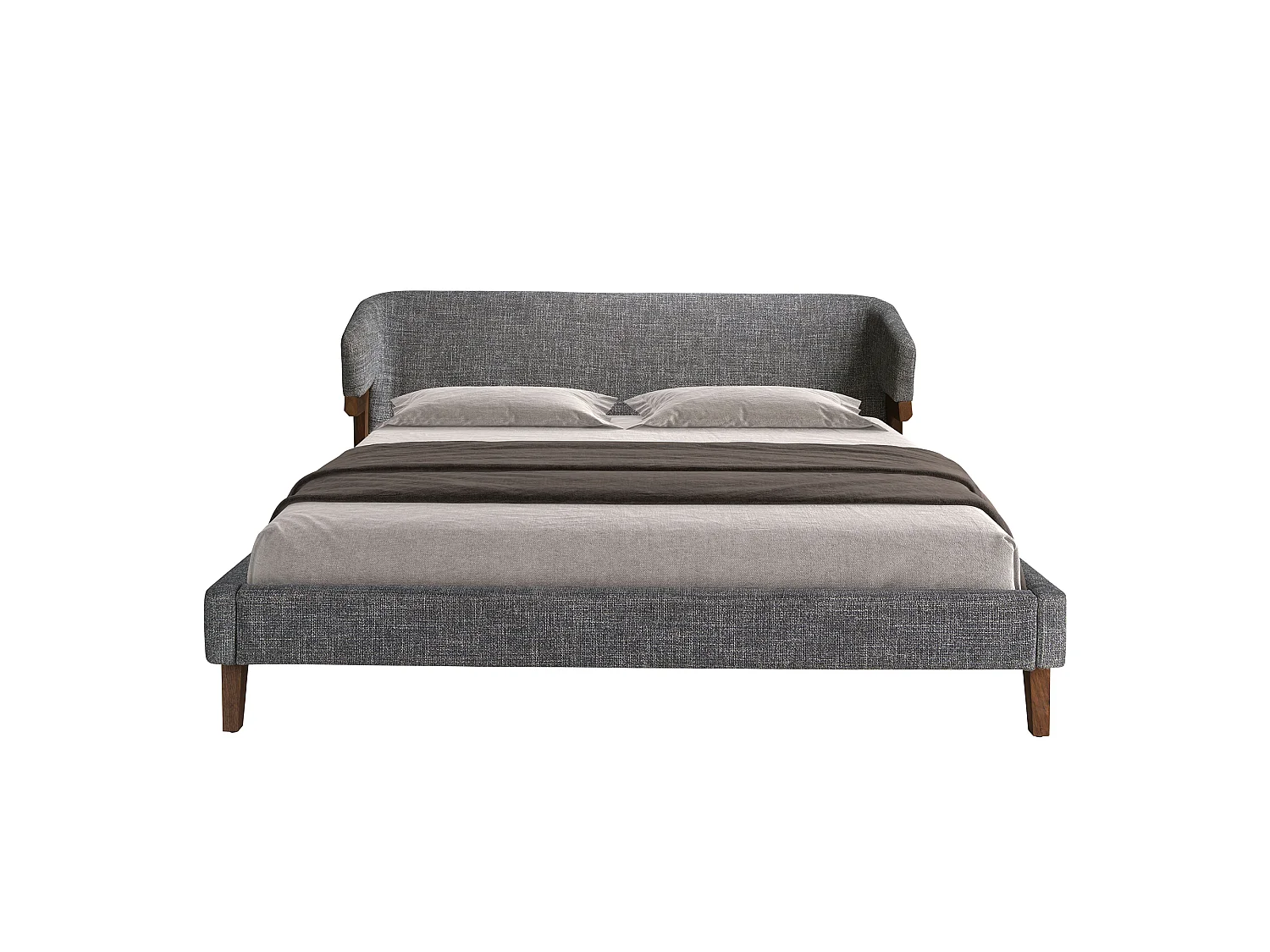 Bett aus grauem Stoff 7173 ANGEL CERDA
