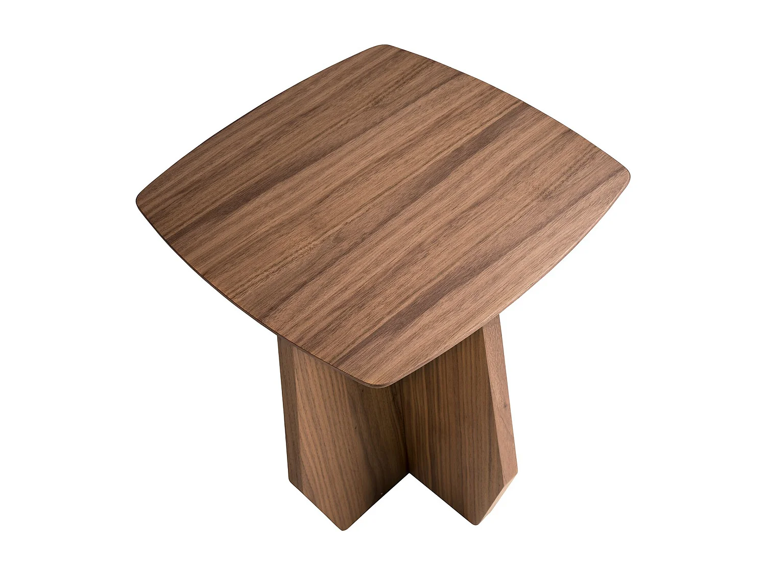 Quadratischer Ecktisch aus Nussbaum 2143 ANGEL CERDA