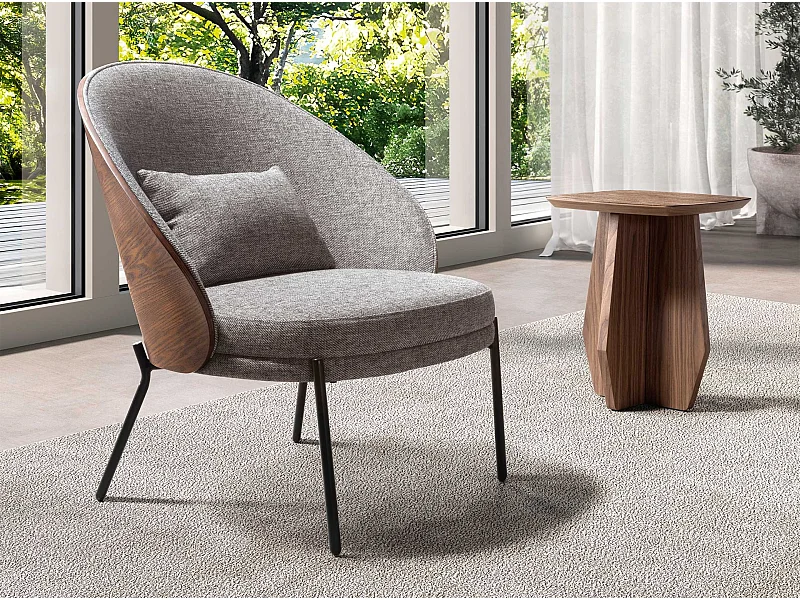 Table d'angle carrée en noyer 2143 ANGEL CERDA