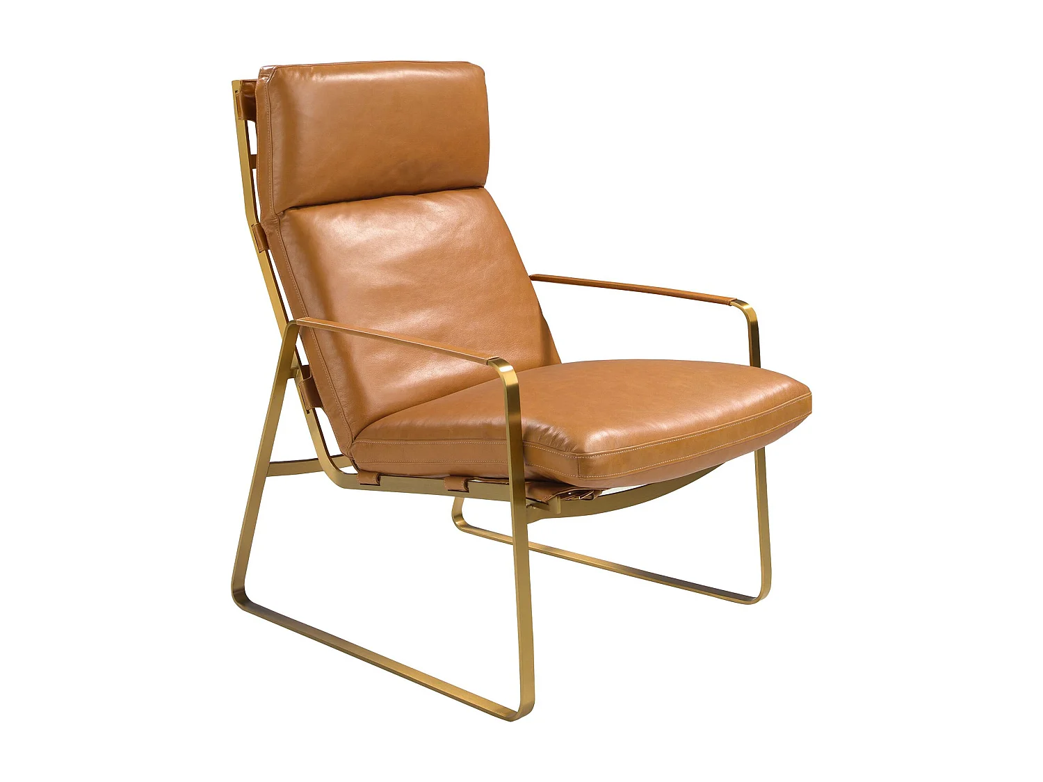 Fauteuil en cuir camel 5170 ANGEL CERDA