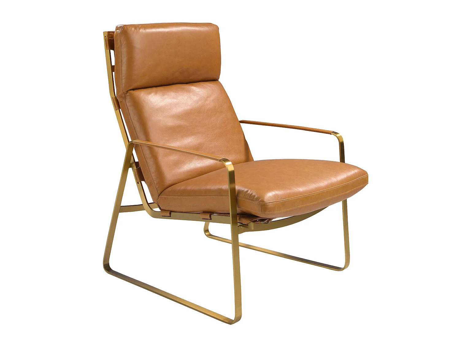 Fauteuil en cuir camel 5170 ANGEL CERDA