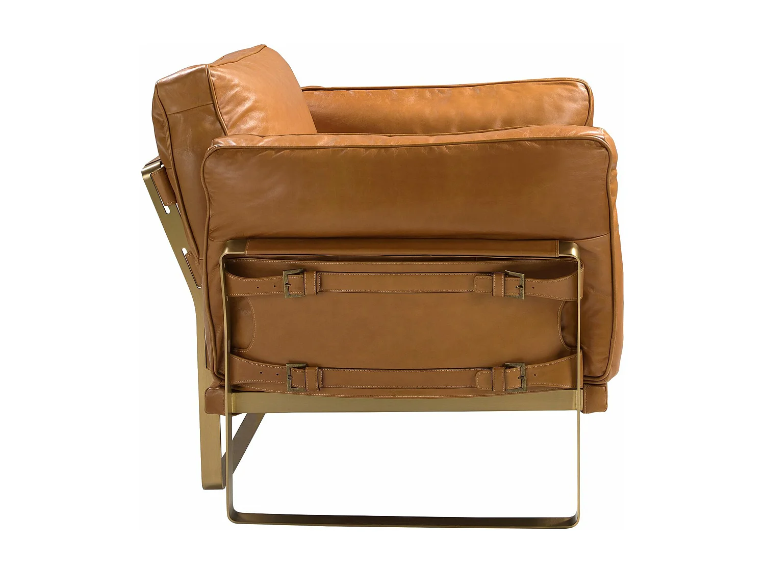 Kamelfarbener Ledersessel