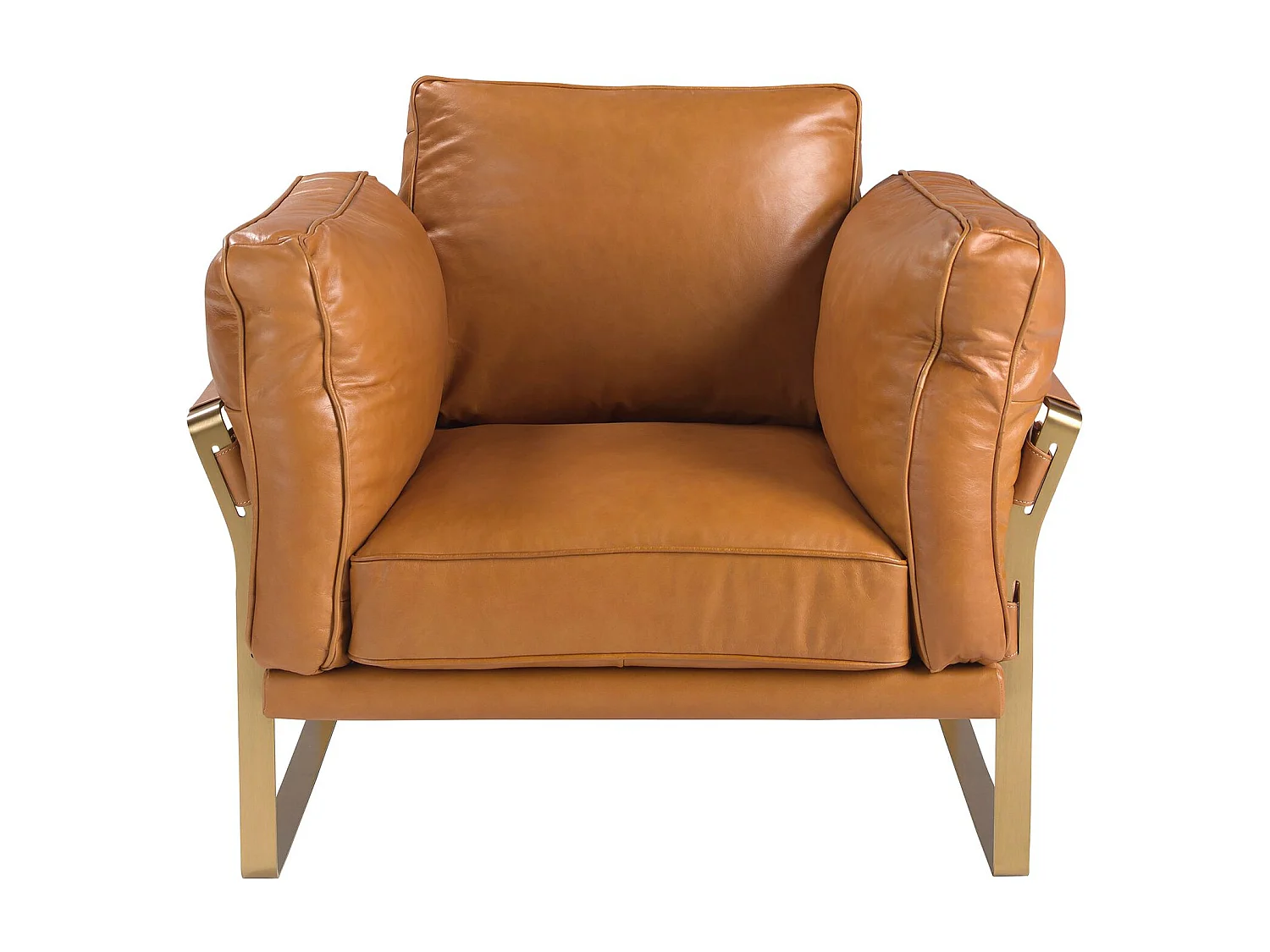 Fauteuil en cuir camel 5169 ANGEL CERDA