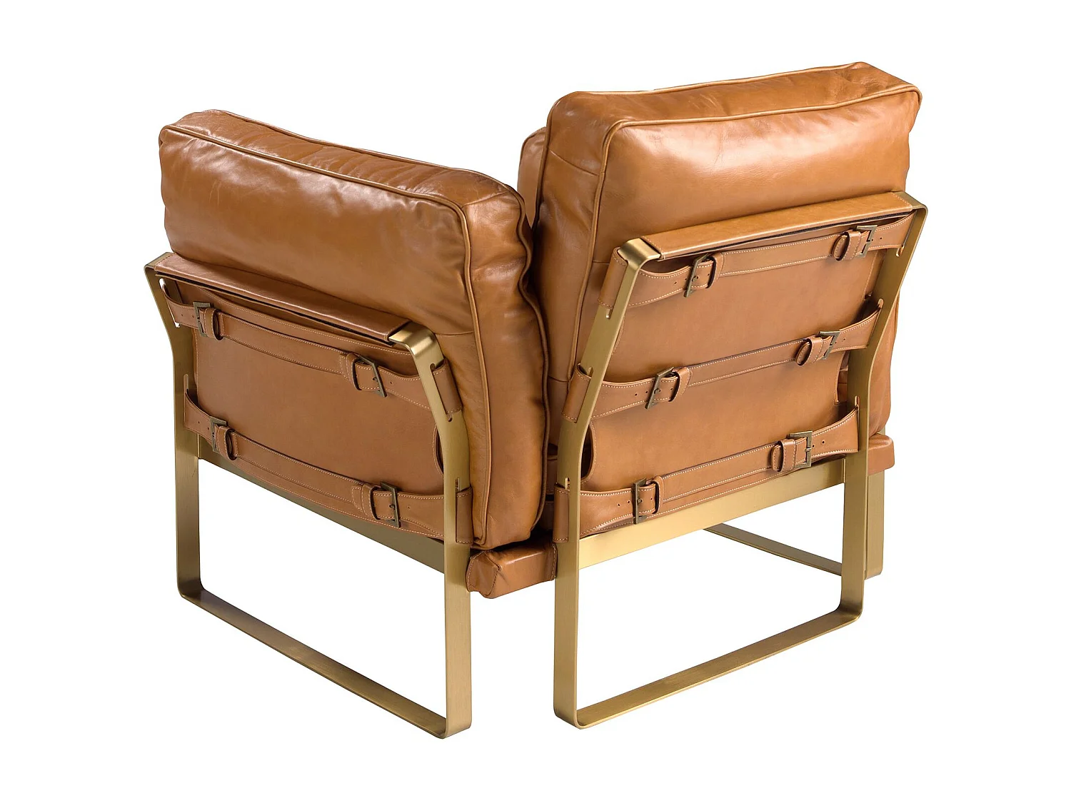 Fauteuil en cuir camel 5169 ANGEL CERDA