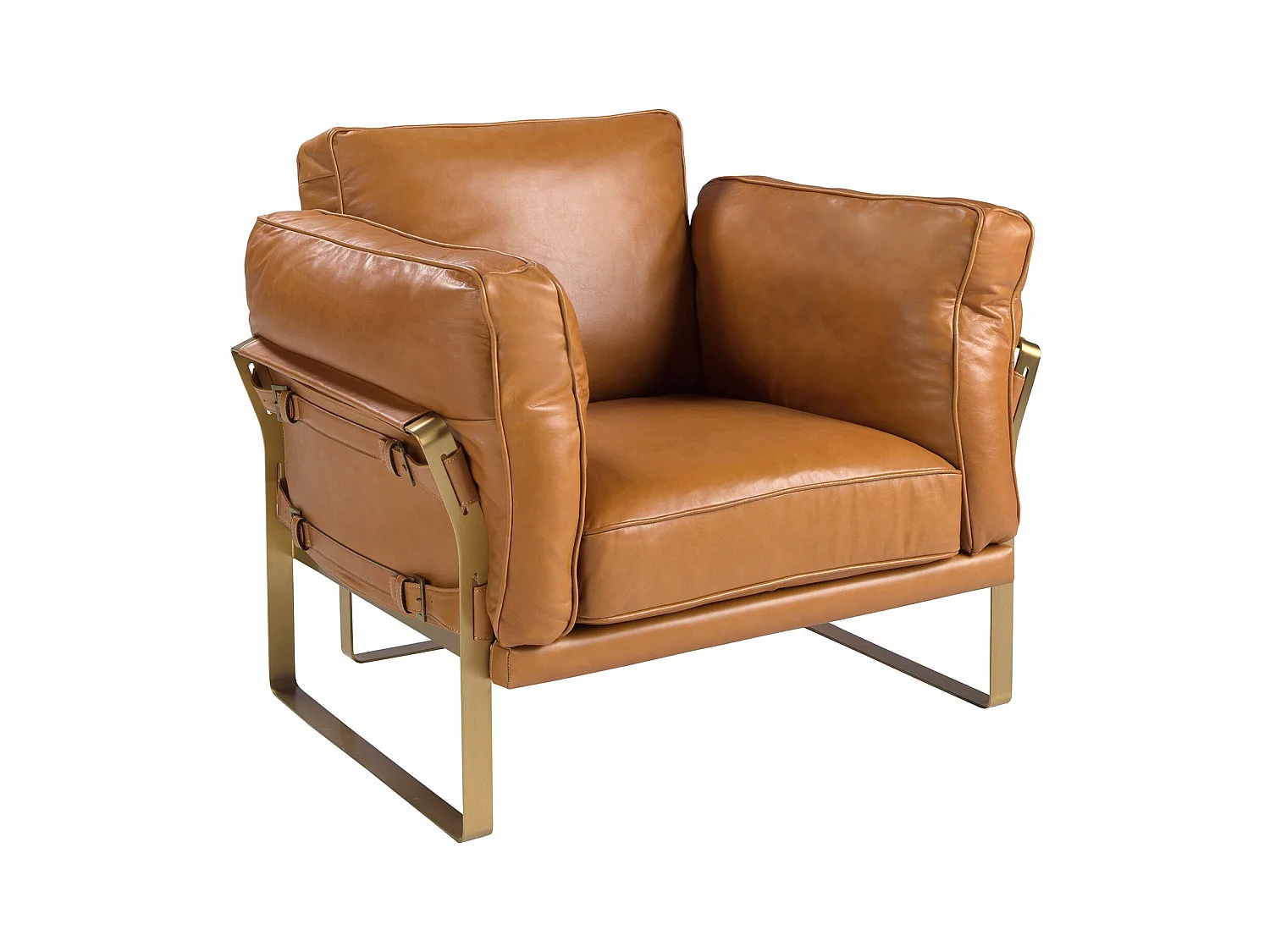 Camel leren fauteuil