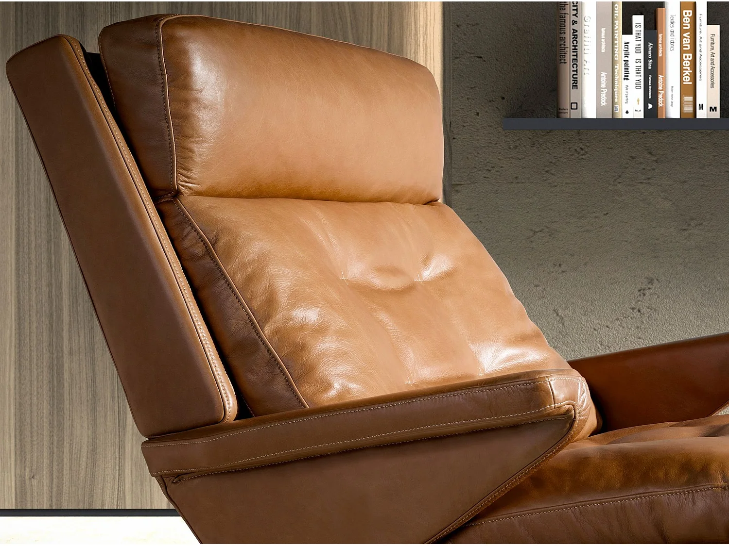 Fauteuil camel leder 5157 ANGEL CERDA