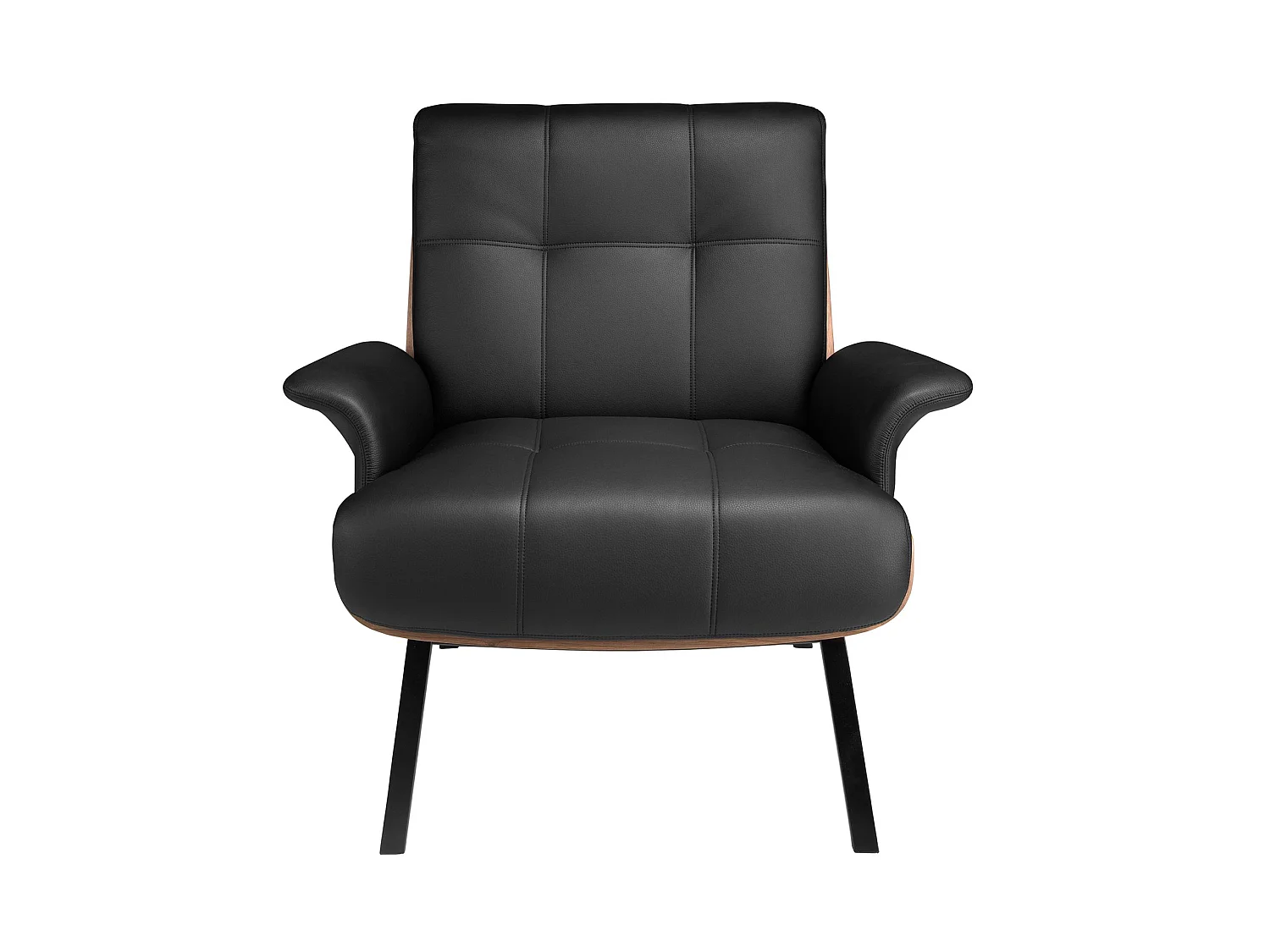 Black and walnut leatherette armchair 5140 ANGEL CERDA