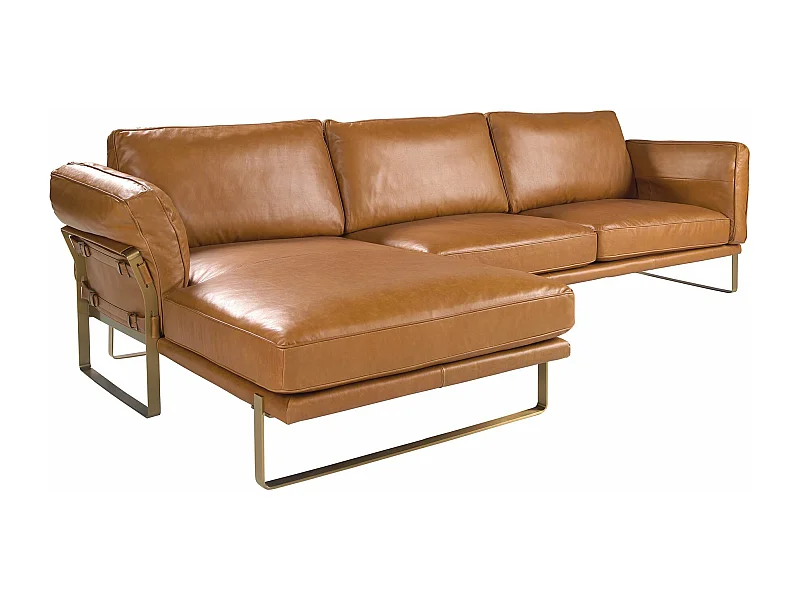 Lewy szezlong ze skóry wielbłądziej