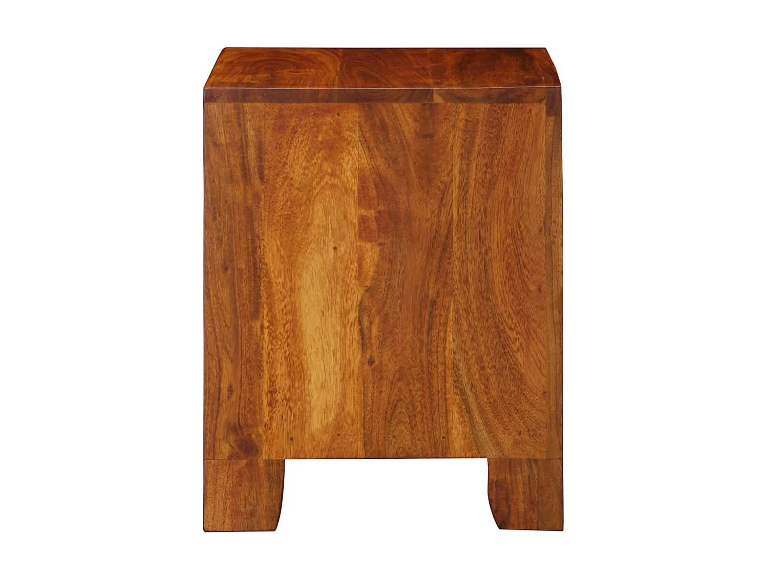 Table de chevet 2 pièces 40x35x45 cm bois d'acacia massif