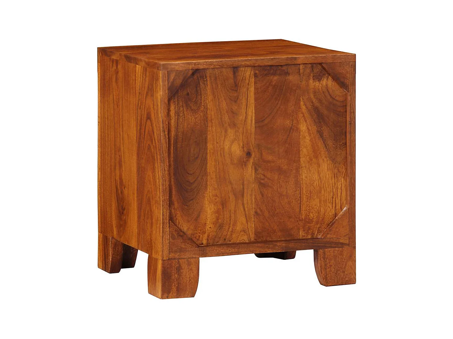 Table de chevet 2 pièces 40x35x45 cm bois d'acacia massif