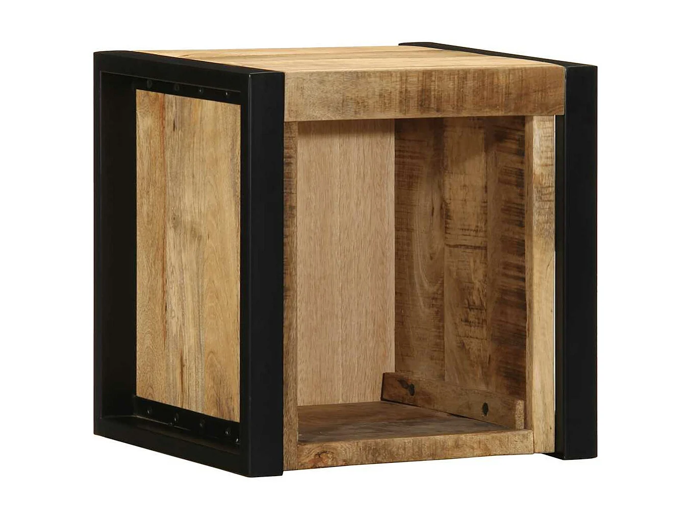 Table de chevet 40x35x40 cm bois massif de manguier brut