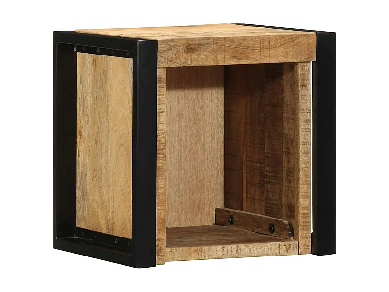 Mesita de noche madera maciza de mango 40x35x40 cm