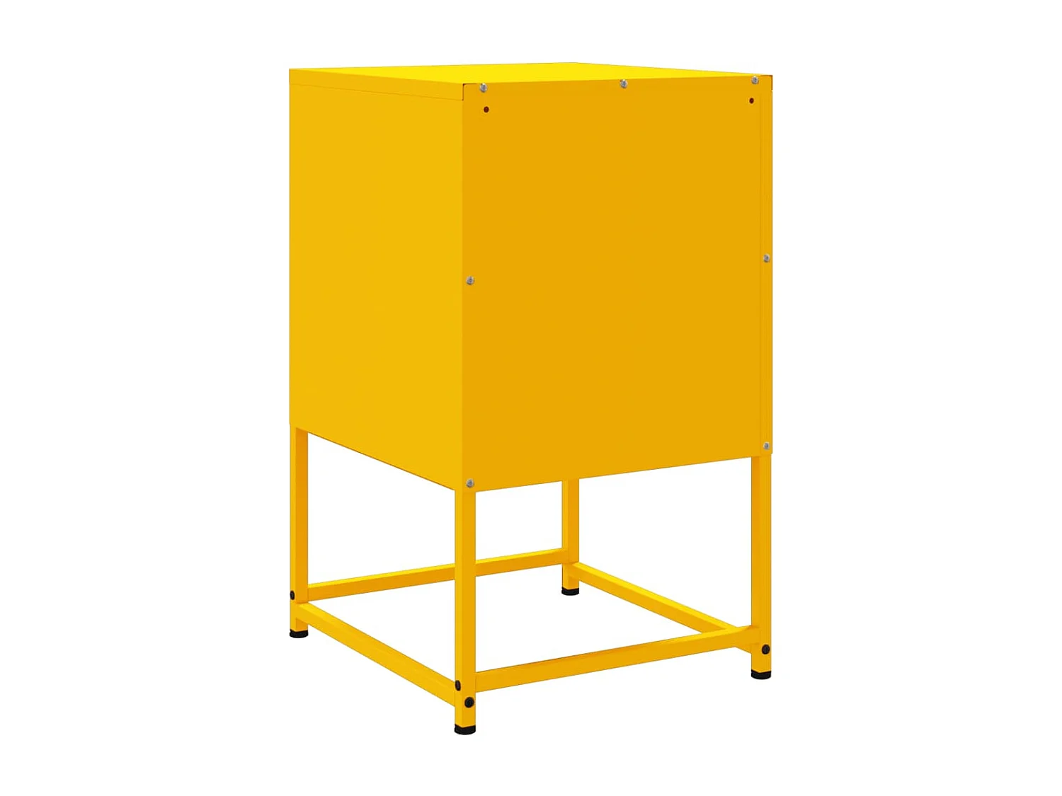 Table de chevet jaune moutarde 36x39x60,5 cm acier