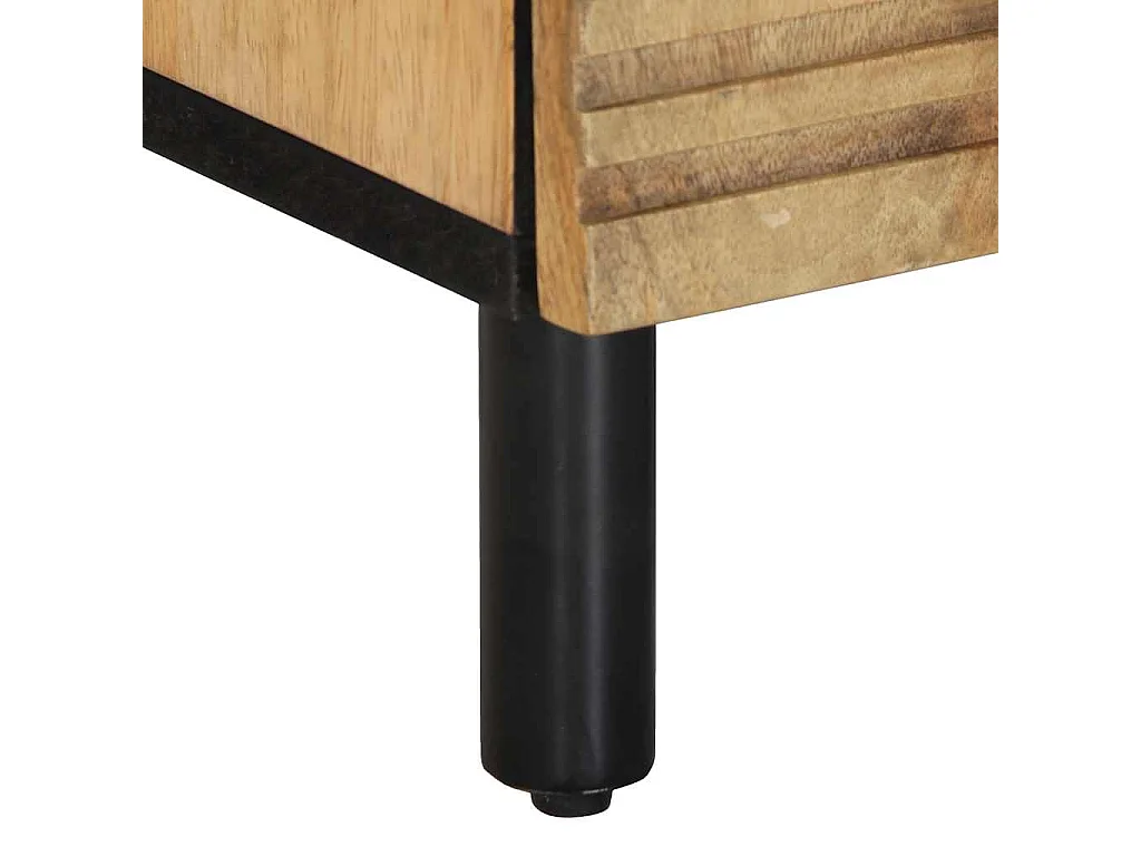 Table de chevet marron 50x33x60 cm bois de manguier massif