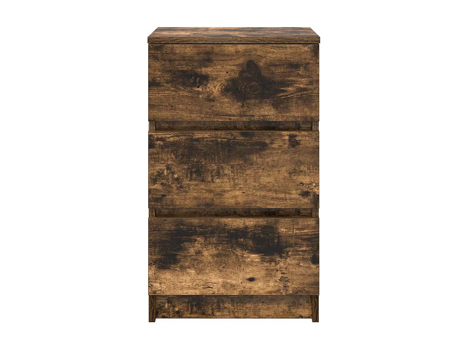 Nachtkastje met 3 lades 39x35x65 cm gerookt eikenkleurig
