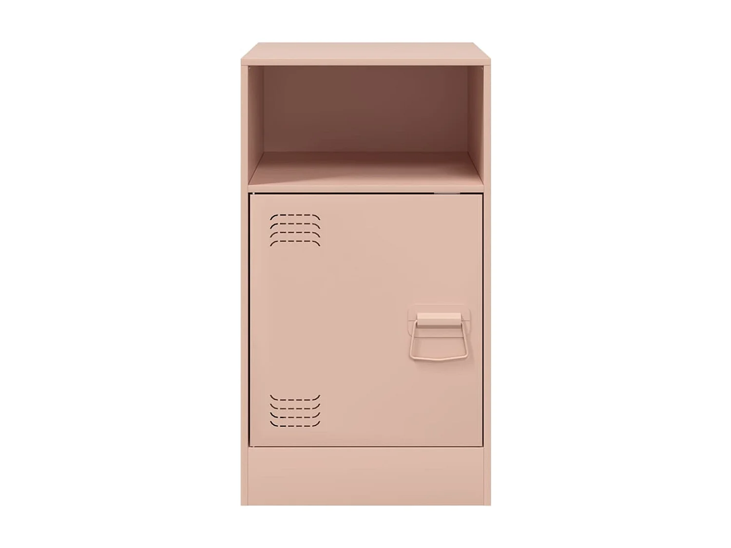 Table de chevet rose 34,5x39x62 cm acier