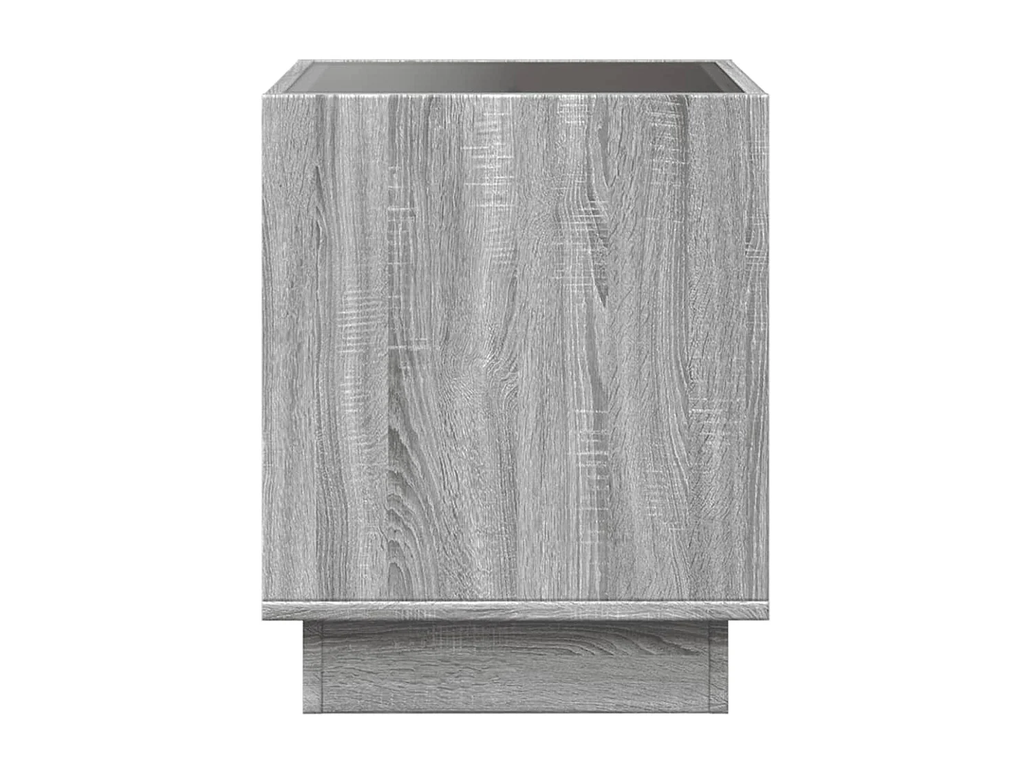 Table de chevet avec LED infini sonoma gris 40x40x50 cm