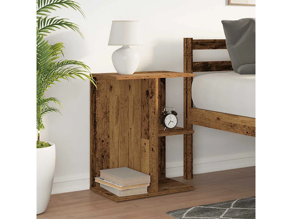 Table de chevet vieux bois 46,5x29x61 cm bois d'ingénierie