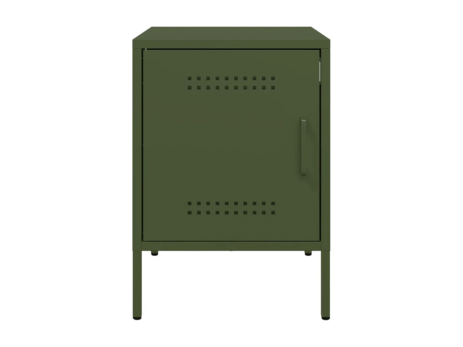 Tables de chevet 2 pièces vert olive 36x39x50,5 cm acier