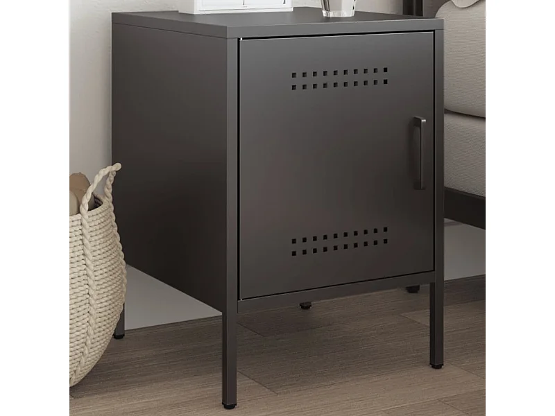 Mesa de cabeceira 36x39x50,5 cm aço preto