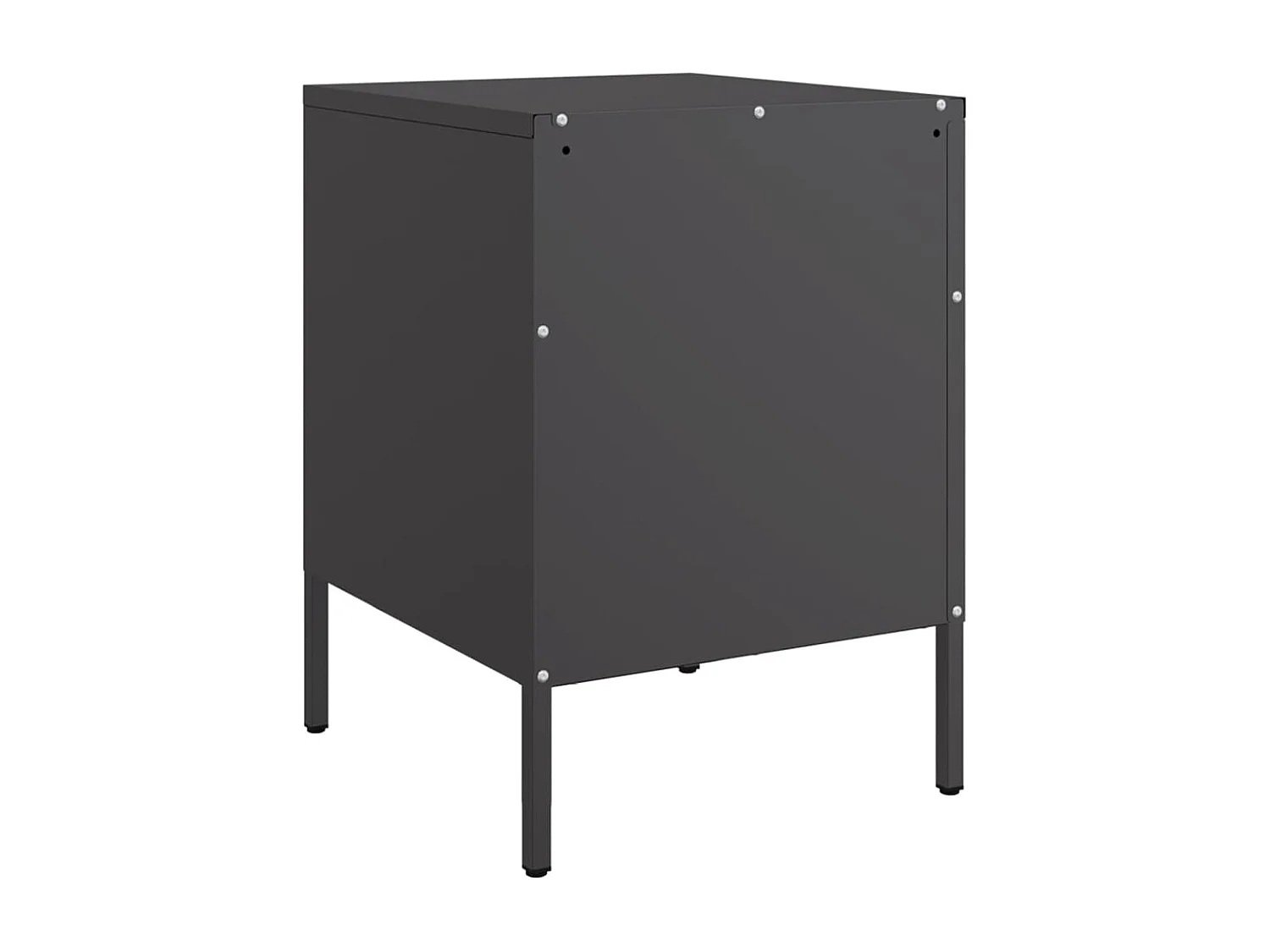 Table de chevet noir 36x39x50,5 cm acier