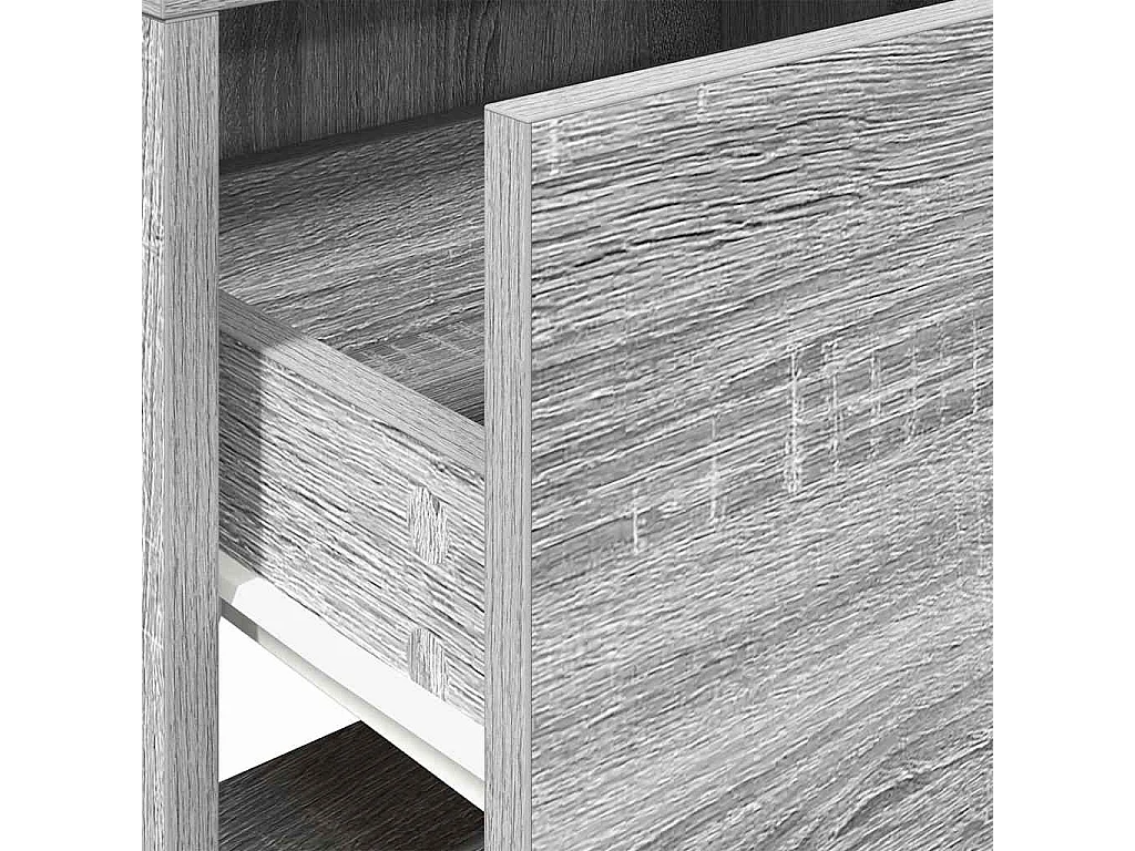 Nachtkastje met lade 51x31x47 cm grijs sonoma eikenkleurig