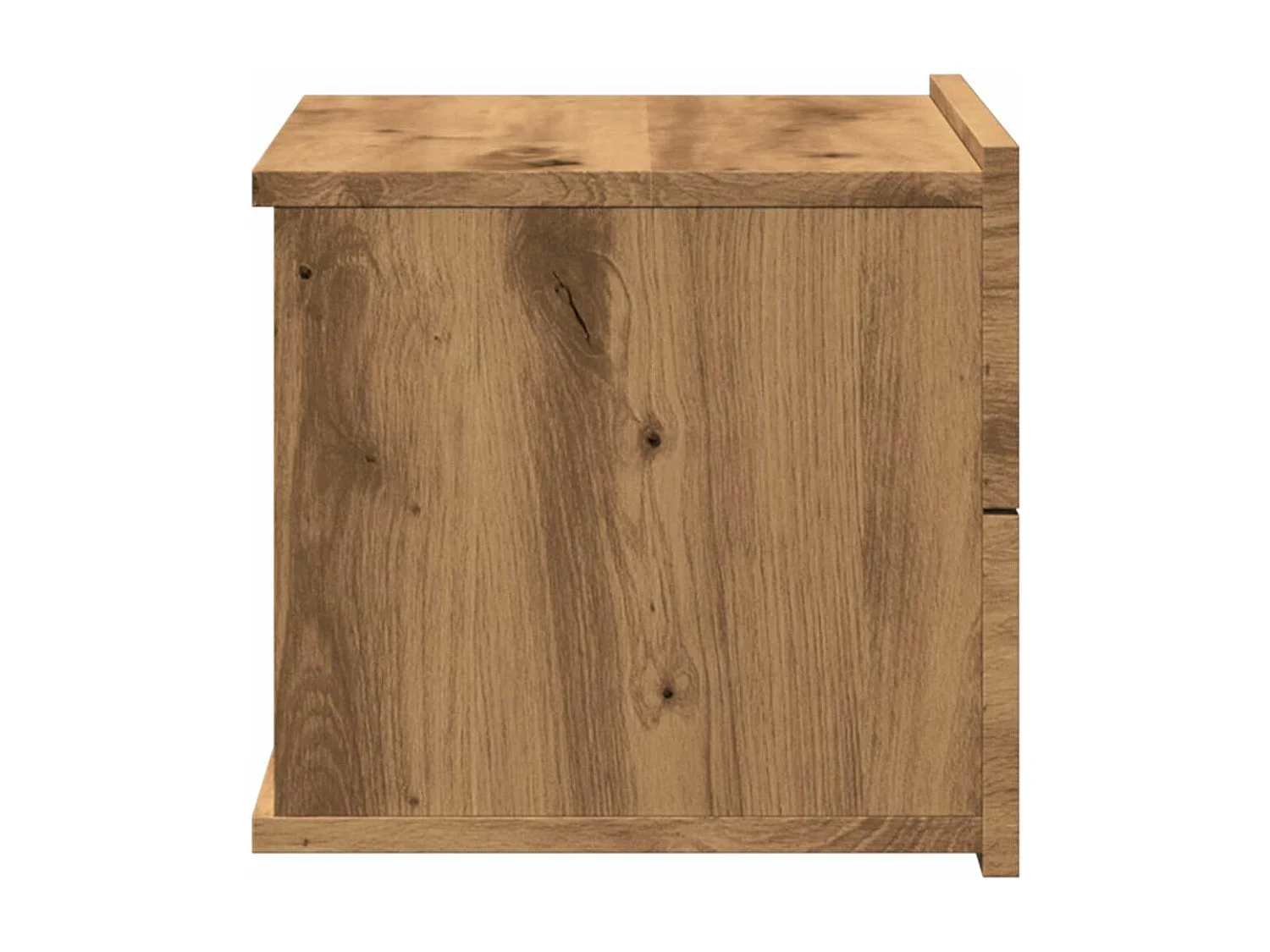 Table de chevet murale chêne artisanal 40x32x30 cm