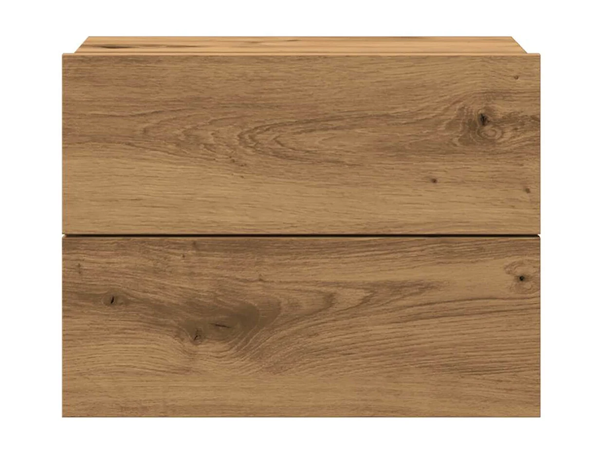 Mesita de noche de pared color roble artisan 40x32x30 cm