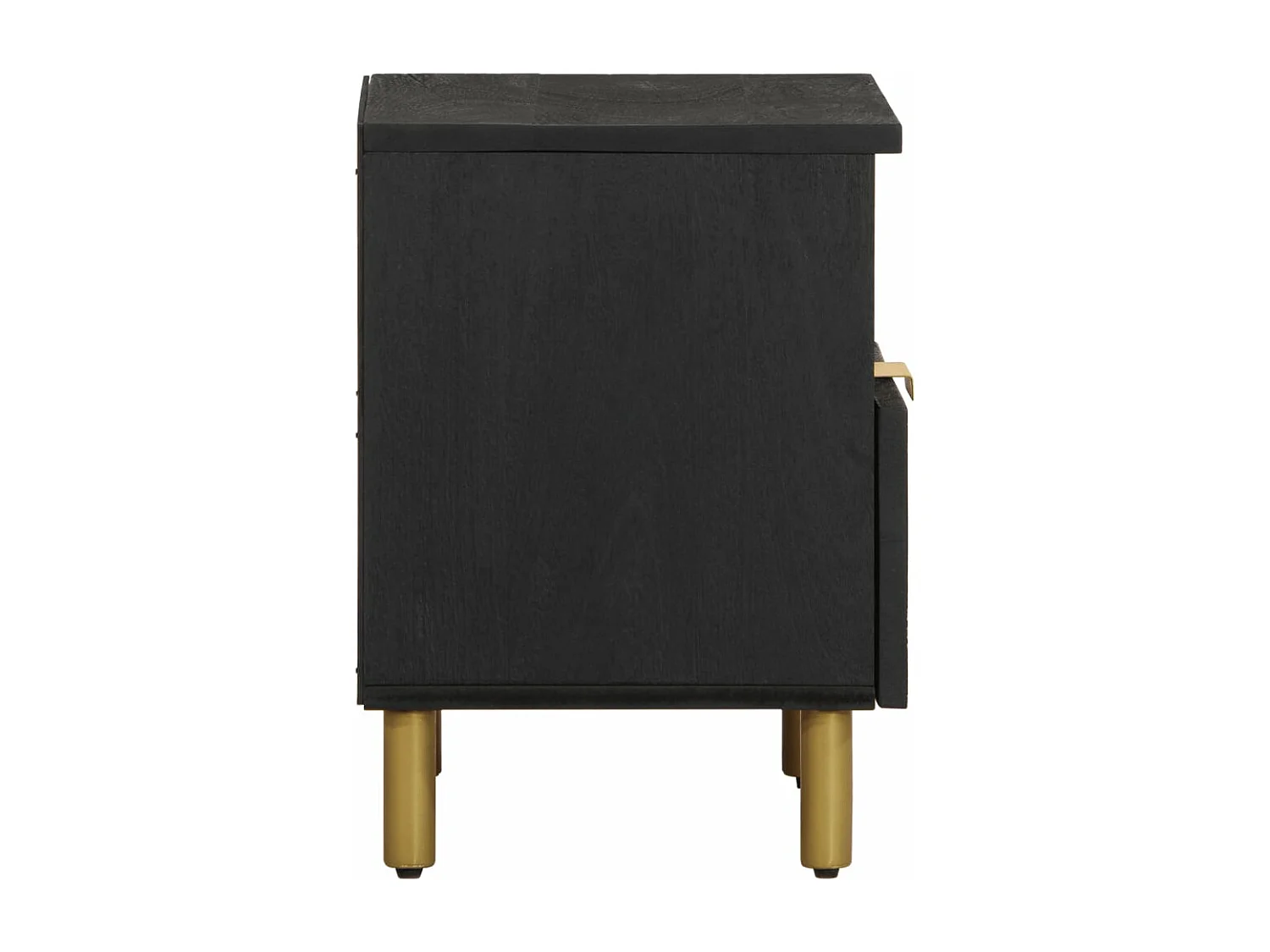 Table de chevet noir 40x33x46 cm bois d'ingénierie