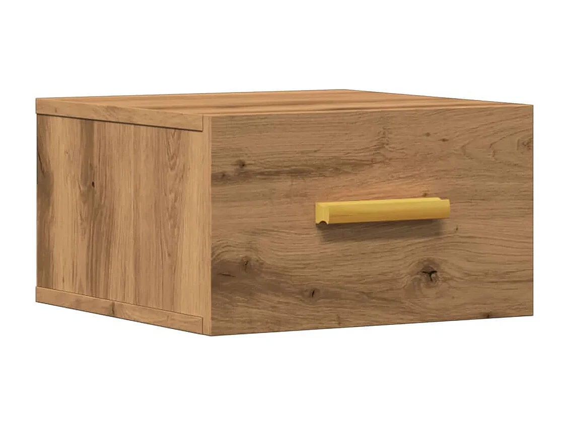 Mesa de cabeceira de parede 35x35x20 cm cor carvalho artisiano