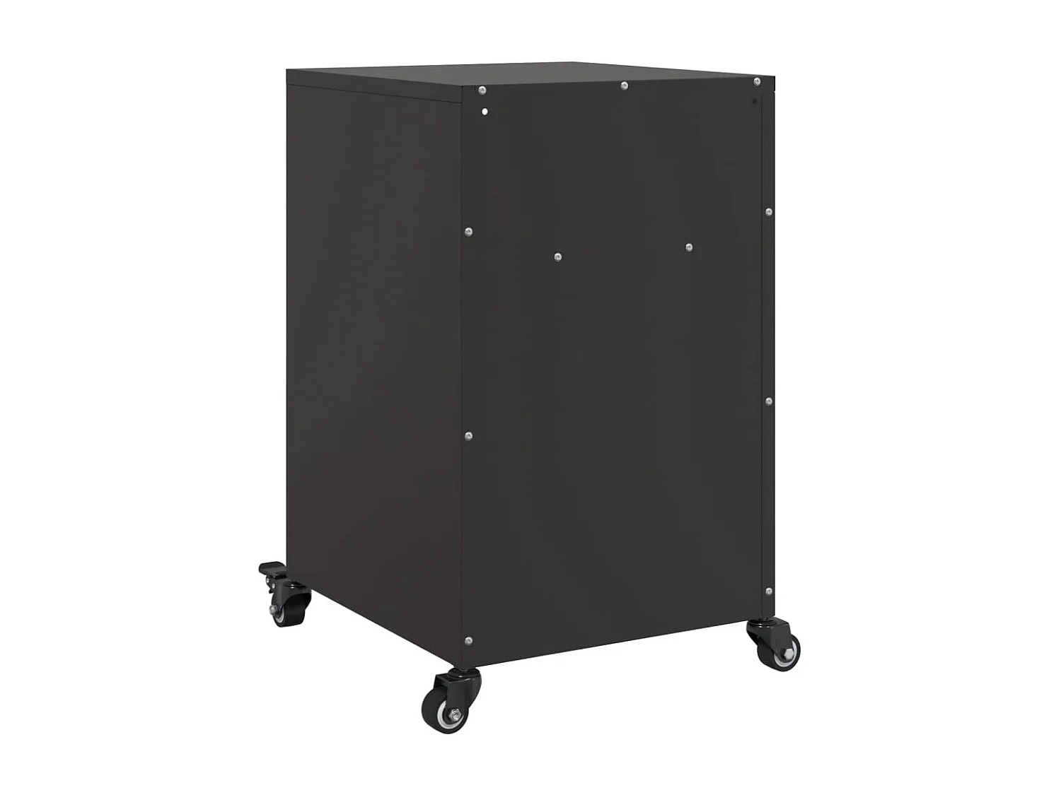 Table de chevet noir 36x39x59 cm acier