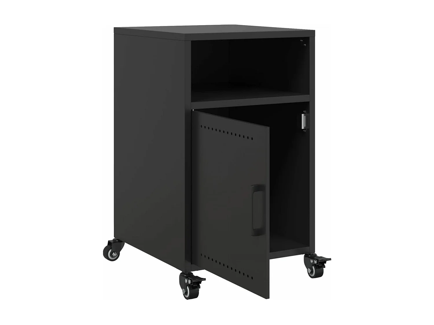 Table de chevet noir 36x39x59 cm acier