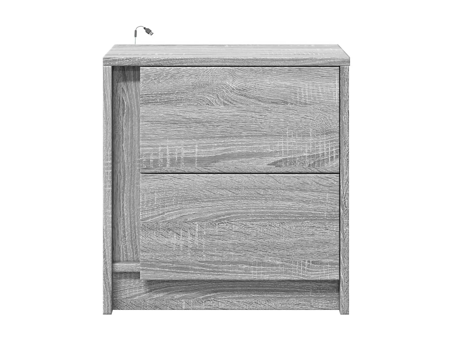 Tables de chevet et lumières LED 2 pièces sonoma gris