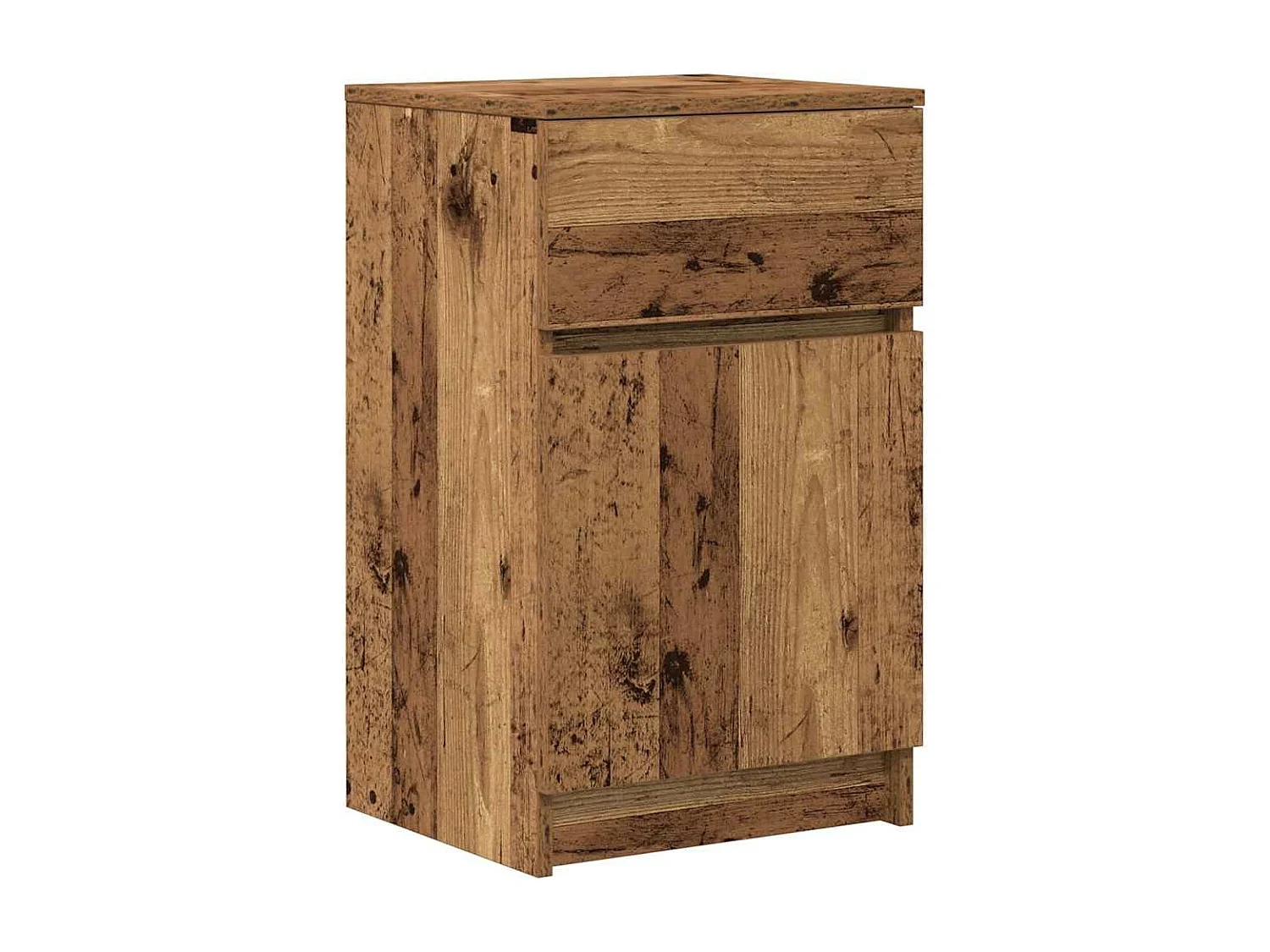 Tables de chevet 2 pièces vieux bois 39x35x65 cm bois d'ingénierie