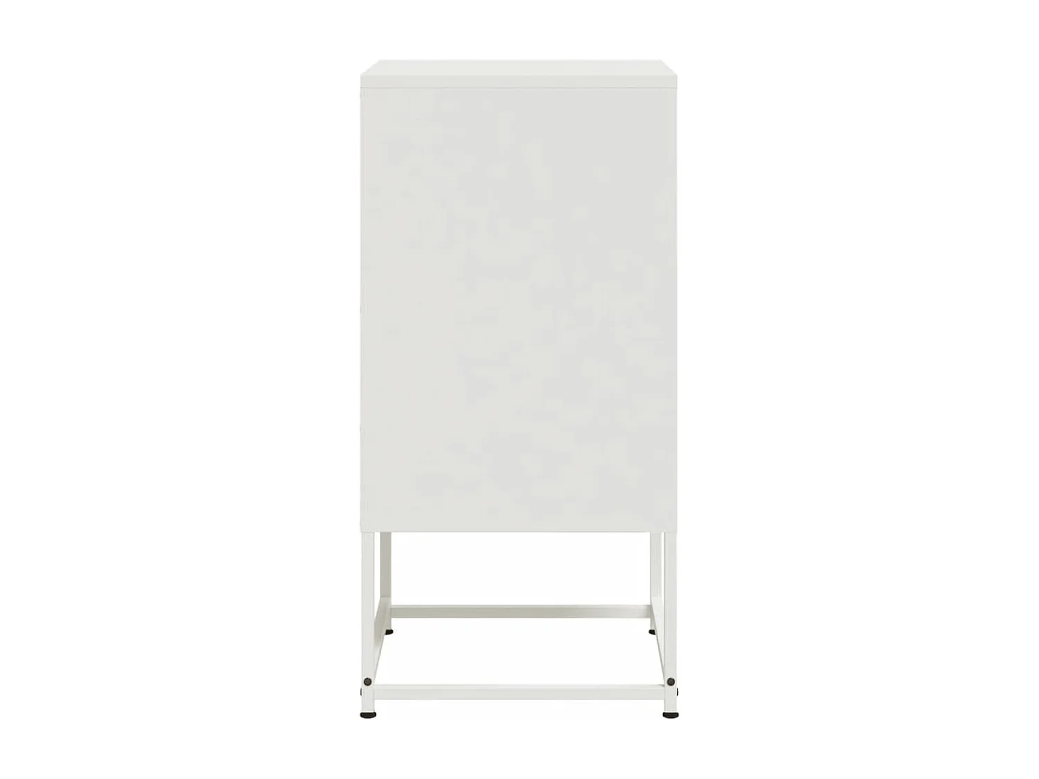 Tables de chevet 2 pièces blanc 36x39x78 cm acier