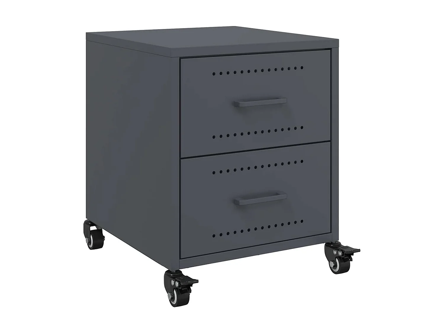 Table de chevet anthracite 36x39x43,5 cm acier