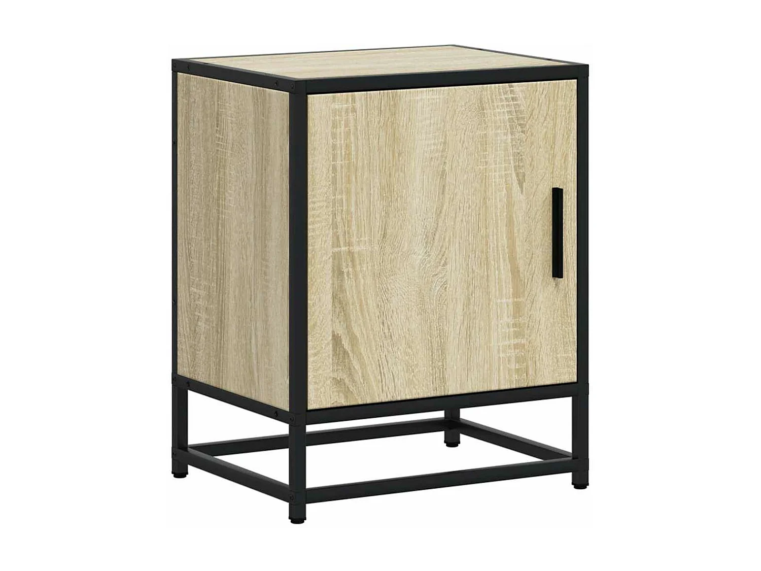 Tables de chevet 2 pièces chêne sonoma bois d'ingénierie et métal