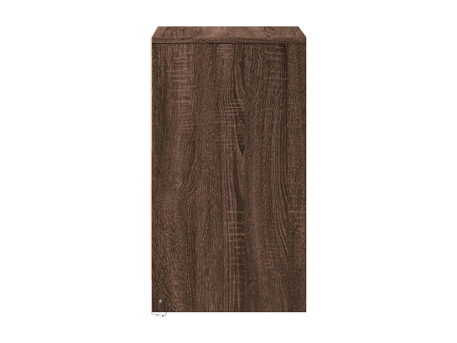 Table de chevet et lumières LED chêne marron bois ingénierie