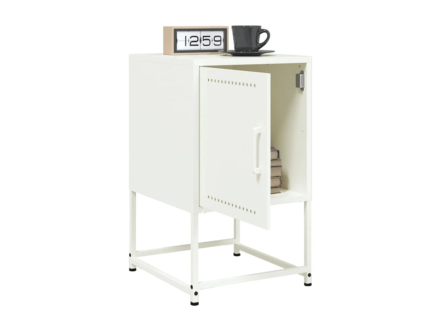 Nachtkastjes 2 st 36x39x60,5 cm staal wit