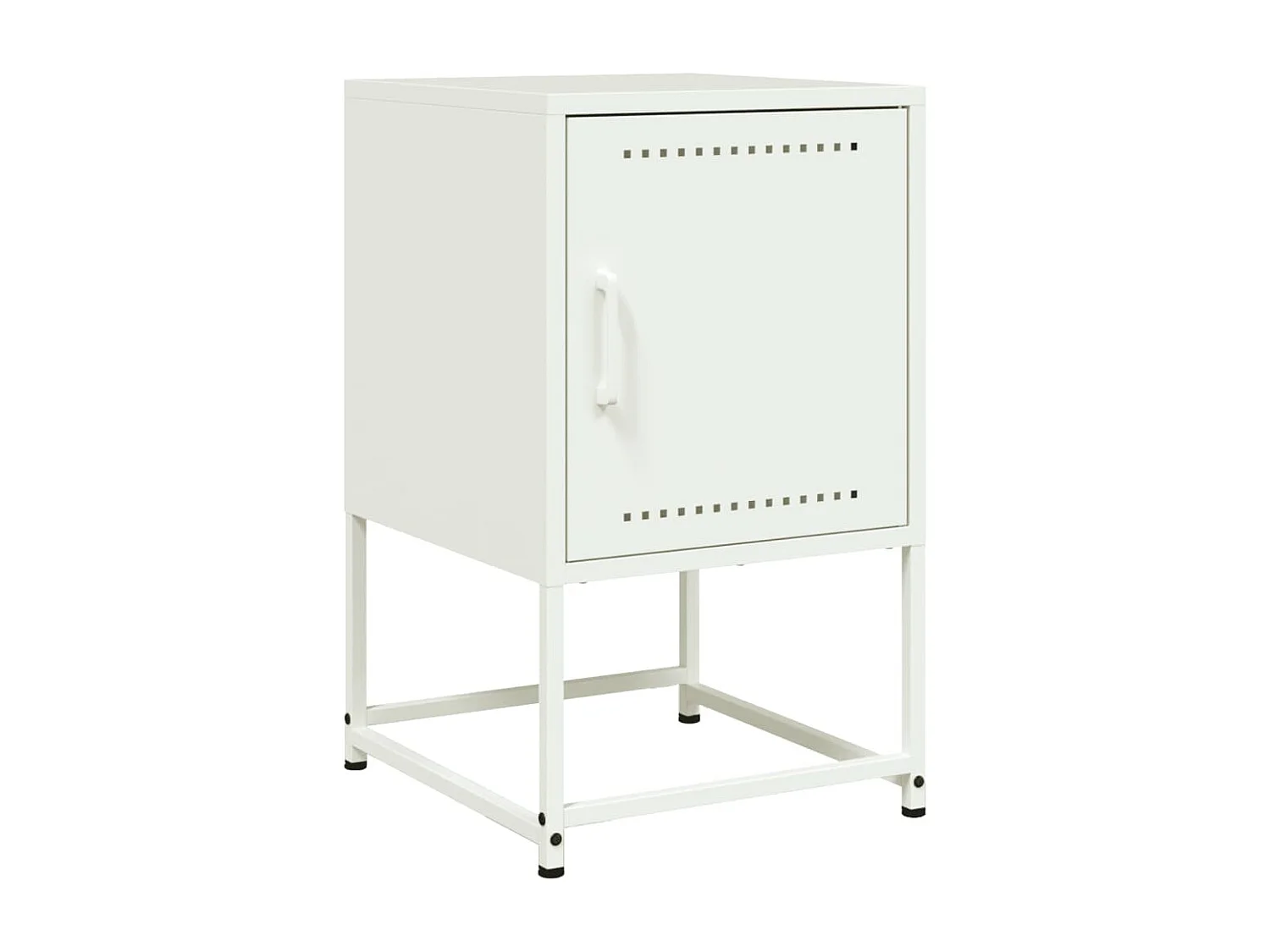 Nachtkastjes 2 st 36x39x60,5 cm staal wit