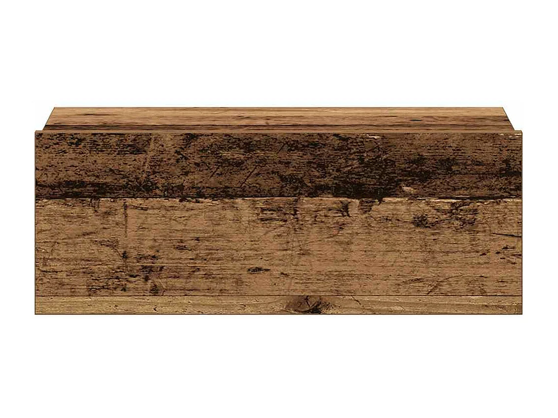 Table de chevet flottante vieux bois bois d'ingénierie