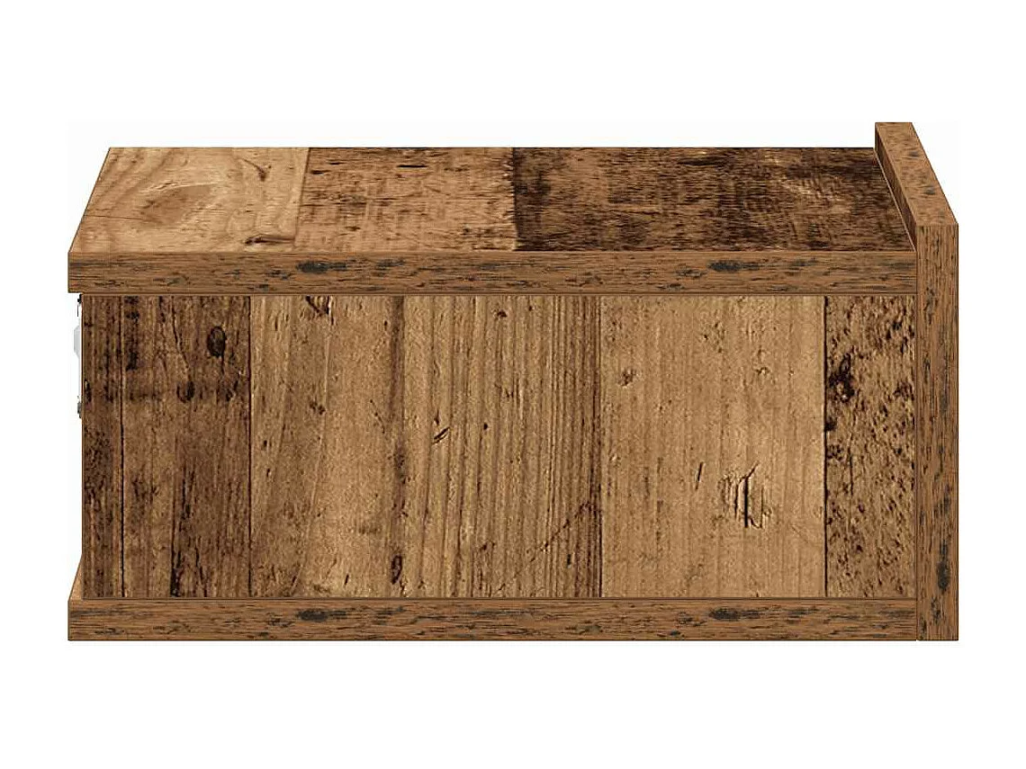 Mesa cabeceira suspensa madeira velha 40x32x15 cm contraplacado