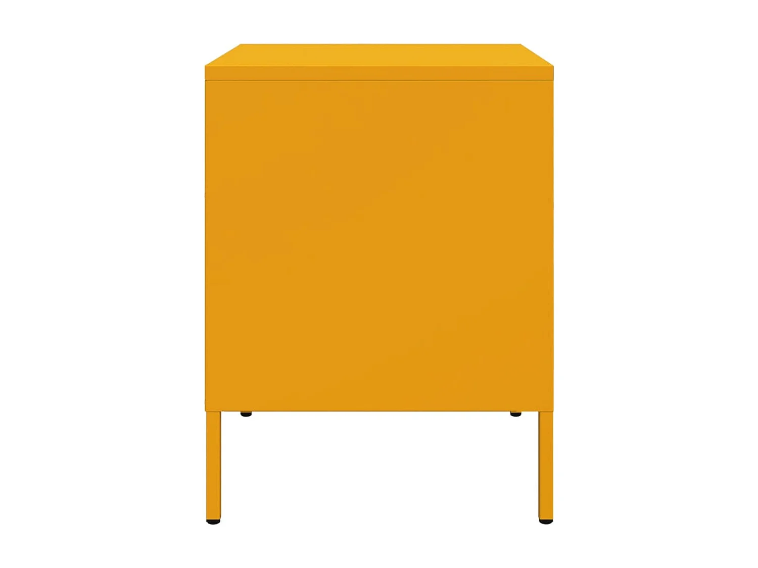 Tables de chevet 2 pièces jaune moutarde 36x39x50,5 cm acier