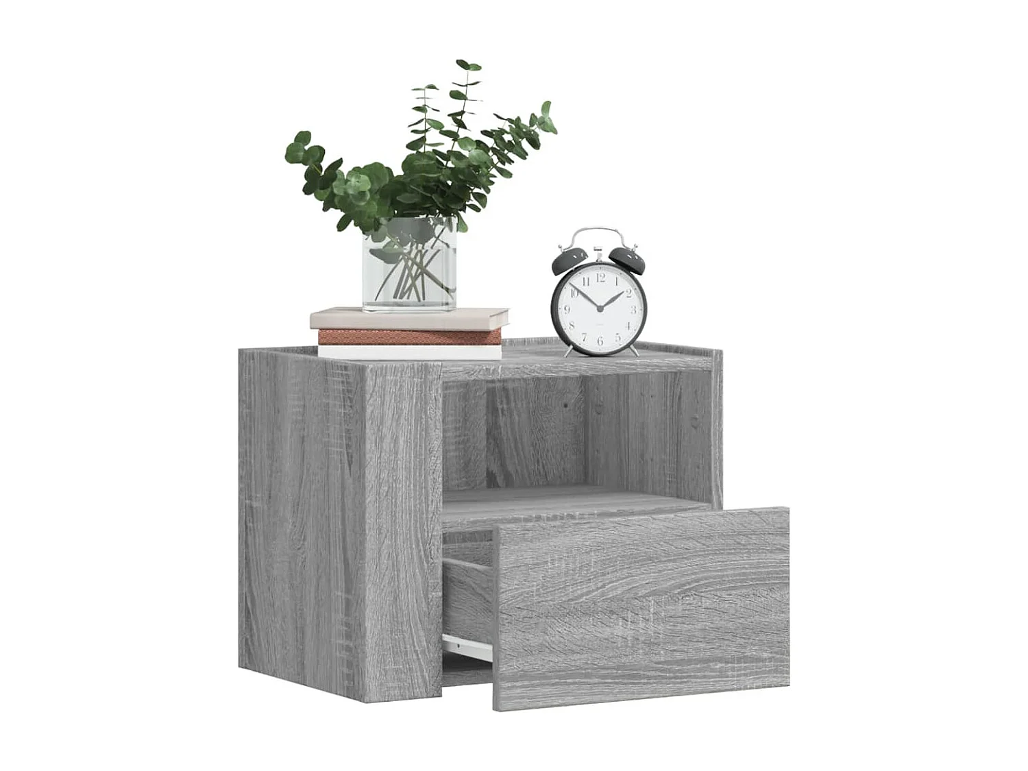 Table de chevet murale sonoma gris 45x30x35 cm