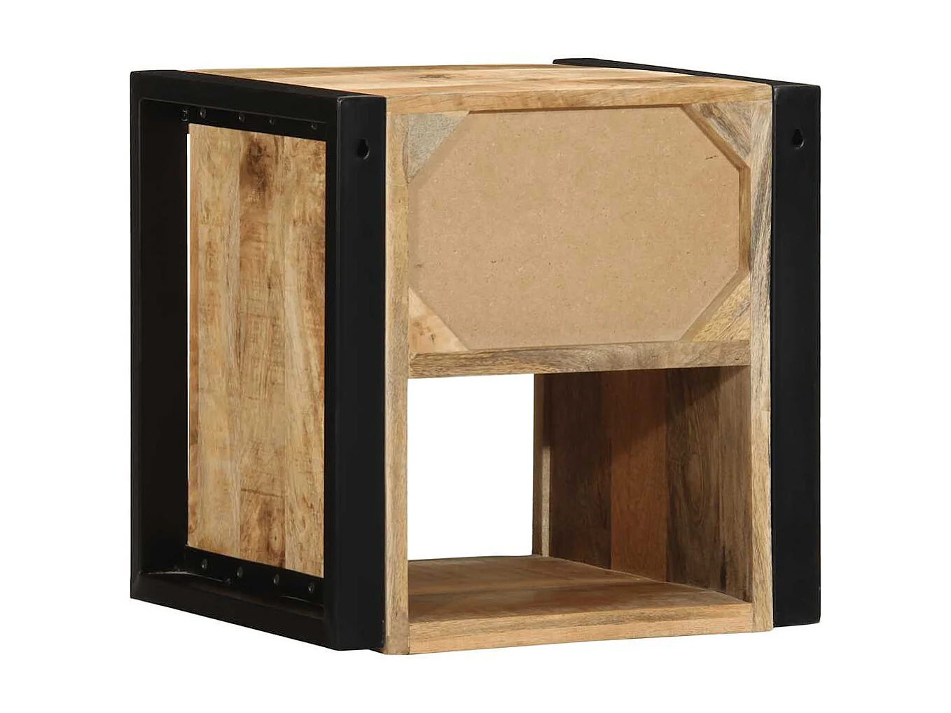 Mesita de noche madera maciza de mango 40x35x40 cm