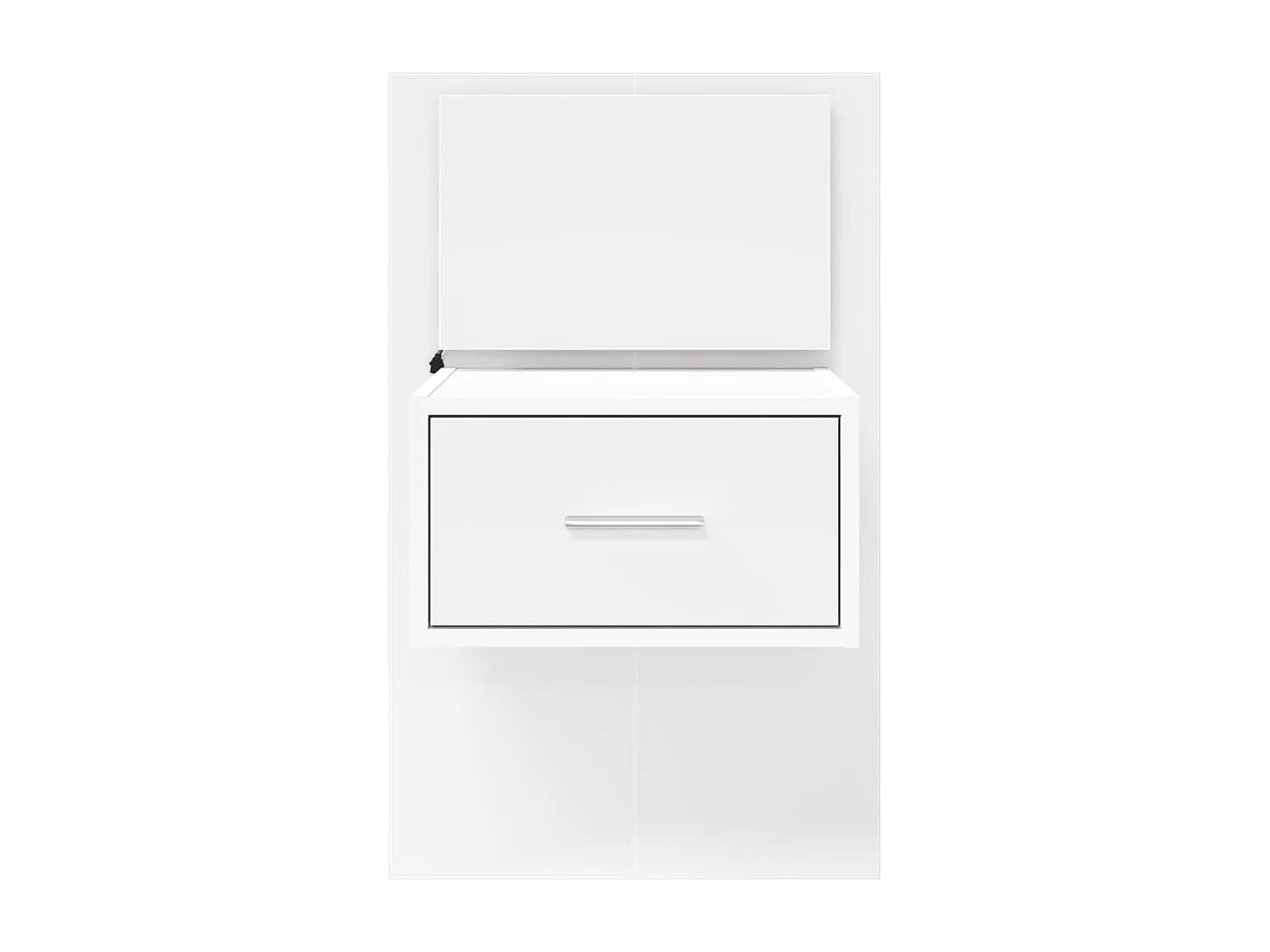 Mesa de cabeceira de parede com luzes LED branco